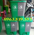 Thùng rác 2 ngăn 40 lit phân loại rác sinh hoạt./ Lh 0963.839.593 Ms.Loan