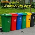 Thùng rác nhựa 120 lít có bánh xe giá tốt tại Phước Đạt- 0916.944.470 Ms Duyên