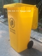 Thùng rác y tế 120 lít đựng rác thải lây nhiễm - giá thùng rác 120 lít vàng. 0963838772