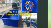 Thùng nhựa tròn 1000 lít trồng sen, thùng nhựa vuông 2000 lít đựng vật tư xây dựng, thùng nhựa tròn