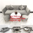 Bộ bàn ghế sofa băng viền giá rẻ xám nhung ở Nội Thất Linco Đắk Lắk