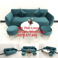 Bộ bàn ghế sofa băng viền giá rẻ xanh cổ vịt Nội Thất Linco Buôn Ma Thuột