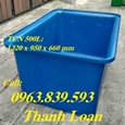 Thùng nuôi cá 500lit hình chữ nhật, thùng nhựa nuôi cá Koi / 0963.839.593 Ms.Loan