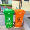 Thùng rác nhựa 120L, 240L để trường học giao hàng tận nơi. 0963.839.593 Ms.Loan