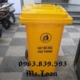 Thùng rác công cộng 240lit, thùng rác y tế 240L phân loại rác / 0963.839.593 Ms.Loan