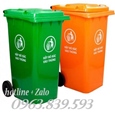 Thùng rác đô thị 240lit màu xanh lá, thùng rác công cộng./ 0963.839.593 Ms.Loan