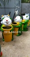 Bán thùng rác hình con thú ngộ nghĩnh, thùng rác trường mầm non- 0916.944.470 Ms Duyên Nguyễn