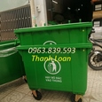 Thùng rác 660lit có 4 bánh xe, thùng rác công cộng 660L giảm giá rẻ / 0963.839.593 Ms.Loan