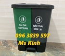 Thùng rác 2 ngăn 20 lít đạp chân phân loại rác giá tốt - 096 3839 597 Ms Kính