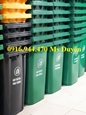 Thùng rác nhựa 240 lít 2 bánh xe dễ dàng di chuyển, thùng rác 240l cho bệnh viện- 0916.944.470
