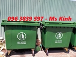 Phân phối thùng rác công cộng, xe gom rác 1100 lít giá sỉ - 096 3839 597 Ms Kính