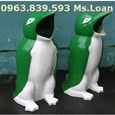 Thùng rác chim cánh cụt, thùng rác hình thú, thùng rác công viên rẻ. Call 0963.839.593 Ms.Loan