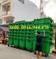 Cung cấp thùng rác nhựa 660 lít, xe gôm rác công cộng 660 lít giá tốt toàn quốc- 0916.944.470